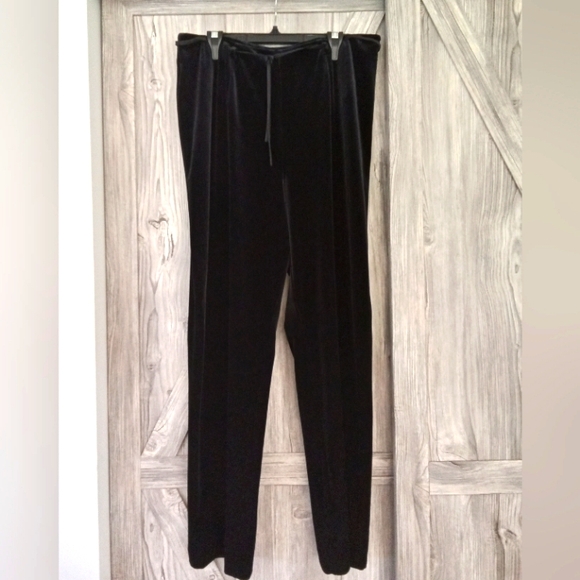 Bianca Nygard Black Stretch Velvet Pant 14 - Picture 1 of 6